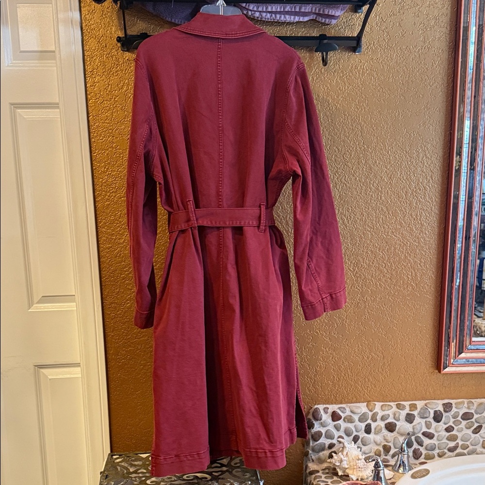 Lane Bryant Women's Red Denim Trench Coat - Picture 8 of 15